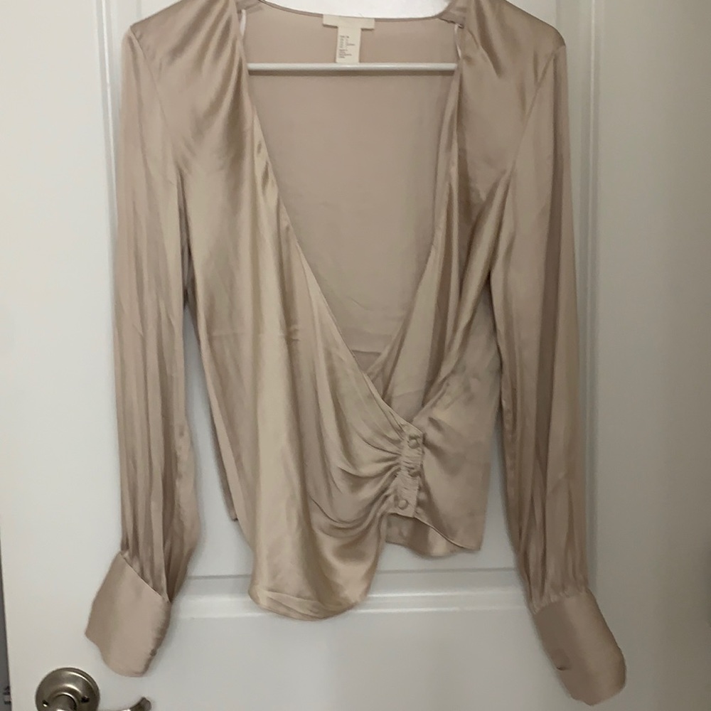 Silk tan shirt